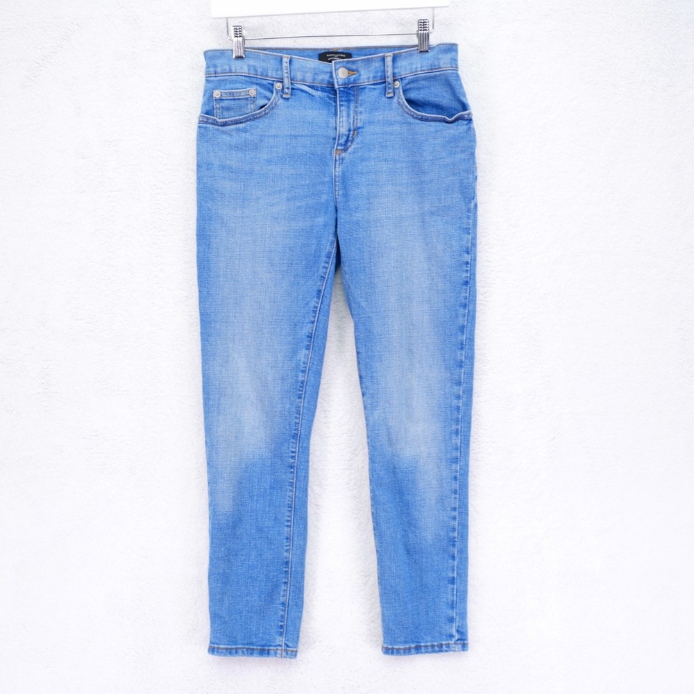 Banana Republic Blue Girlfriend Jeans -26 / 2- Mid Rise 29‎ / 27.5 Stone Wash